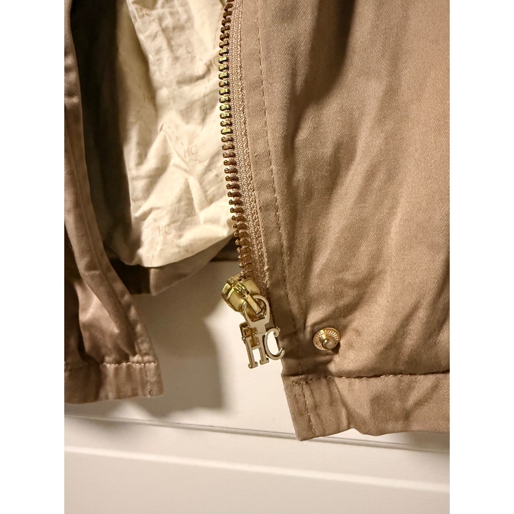 Henry Cottons Mens Tan Field Jacket Made in Italy Hooded Size 44 - Picture 4 of 7